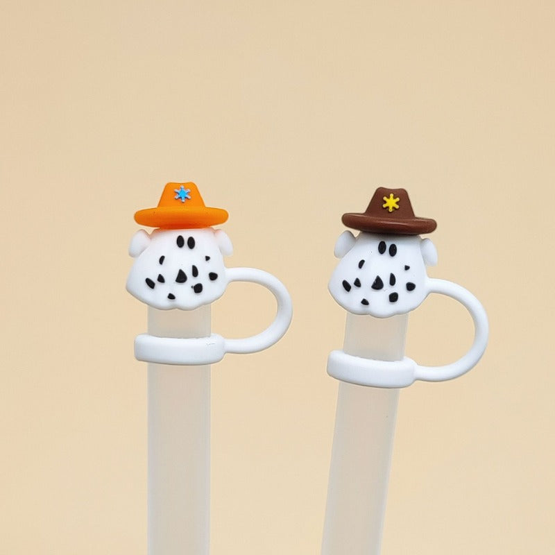 Wholesale 10pcs Halloween Food Grade Silicone 10mm Straw Plug Straw Cap
